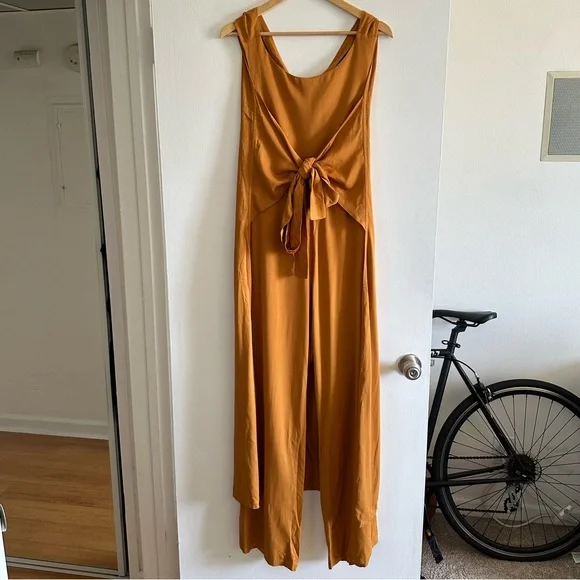 Pink Filosofy Orange/Yellow Paltrow Wide-Leg Jumpsuit size Small EUC - Picture 5 of 10